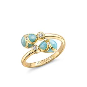 Золотое кольцо Heritage с бриллиантами и эмалью