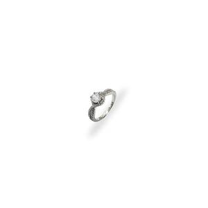 MJ Jewellery кольцо из стерлингового серебра 925 пробы SC520 с покрытием белым золотом