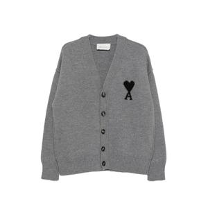 Кардиган с V-образным вырезом и монограммой Ami de Coeur