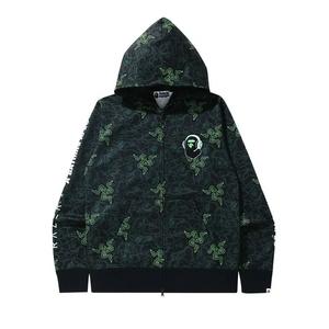Толстовки на молнии BAPE x Razer Neon Camo Full Zip Hoodie 'Green'