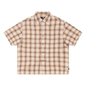 Фланелевая рубашка Stussy Liam Short-Sleeve Plaid Shirt 'Brown'