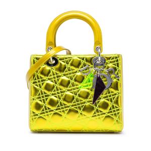 Сумка-сэтчел Anselm Reyle Medium Metallic Lambskin Cannage Lady Dior (2011 год)