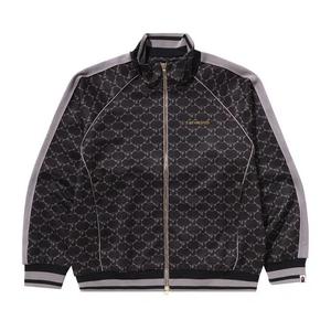 Трековые куртки BAPE College Monogram Logo Relaxed Fit Track Jacket 'Black'