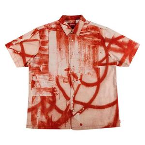 Рубашки на пуговицах Supreme x Christopher Wool Short-Sleeve Shirt 'Red'
