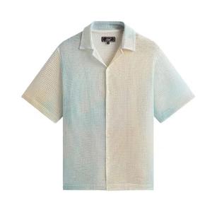 Рубашки на пуговицах Kith Cloud Dye Cotton Mesh Thompson Camp Collar Shirt 'Larimar'
