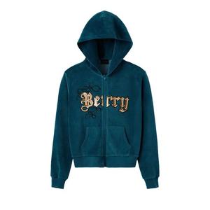 Молнии GV Gallery Paris Hilton Velour Zip Up 'Teal'