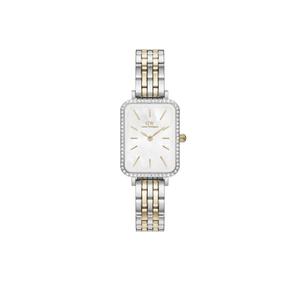 Quadro 20x26mm Bezel 5-link White MOP Two Tone - Gold/Silver - DW Женские часы повседневные модные дамские часы для женщин из нержавеющей стали