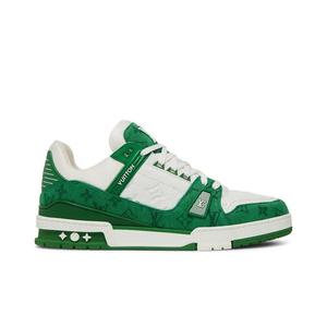 Кроссовки Louis Vuitton Trainer «Green Monogram Denim»