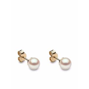 Серьги-гвоздики Classic из желтого золота с жемчугом 6 мм
