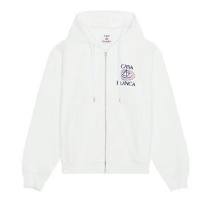 Худи Casablanca Celestial Pyramid Flock Printed Classic Zip Up Hoodie 'White'