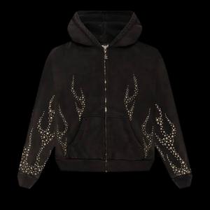 Застежки-молнии Hellstar Studded Flame Zip Up «Черный»