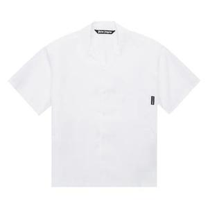 Топы Palm Angels Curved Logo Short-Sleeve Shirt 'White'