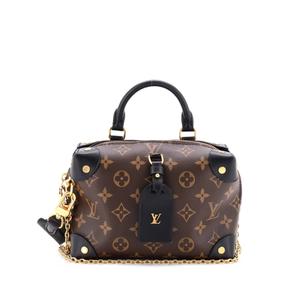 Сумка Petite Malle Souple Handbag из монограмного холста с кожей, через плечо