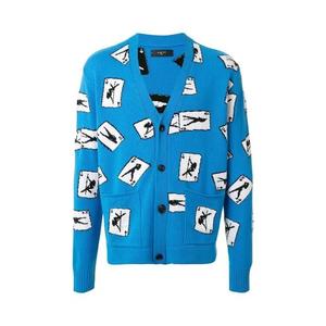 Кардиганы Amiri Cards Intarsia Cardigan 'Синий'