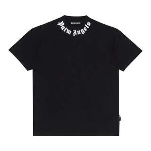 Футболки с коротким рукавом Palm Angels Neck Logo Tee 'Black/Off White'