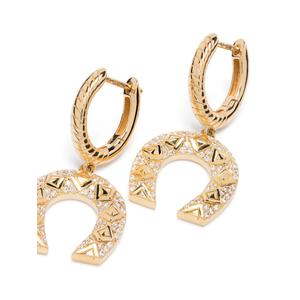 Серьги-подвески Horseshoe из желтого золота с бриллиантами