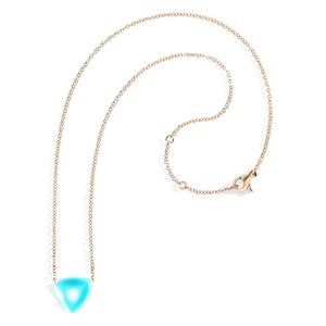 Колье Rock Crystal из розового золота с бирюзой