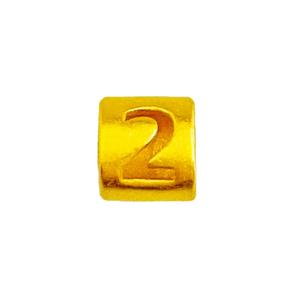 [СПЕЦИАЛЬНЫЙ] LITZ подвеска с цифрой 2 из золота 999 (24K) EPC1026 (0,15 г +/-)