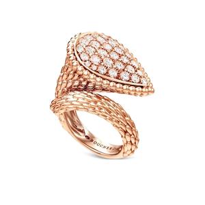 Серьга Serpent Bohème из розового золота с бриллиантами