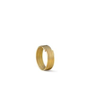 Серьга Stack Hoop 02 из желтого золота