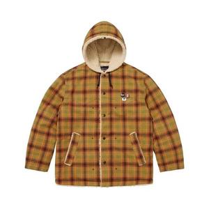 Пальто Supreme x Number (N)Ine Faux Shearling Hooded Coat 'Plaid'