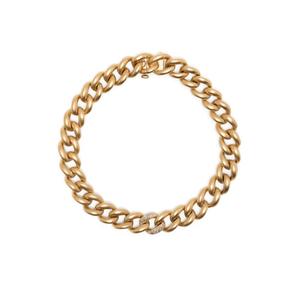 Цепочный браслет Single Pavé из желтого золота