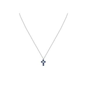 Morellato Tesori 38+5 см женское колье из серебра 925 с синим крестом SAIW216