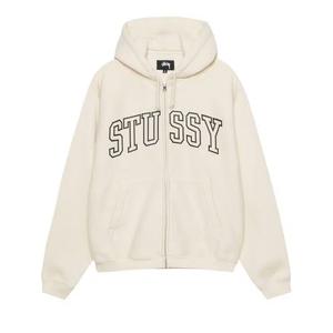 Толстовки на молнии Stussy Outline Zip Hoodie 'Ivory'