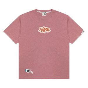 Футболки с коротким рукавом AAPE Logo-Print Short Sleeve Tee 'Розовый/Хизер'