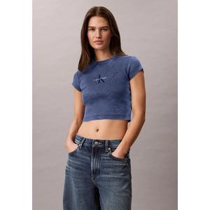 Футболка Baby Fit с рифленым монограммным логотипом - Calvin Klein Jeans