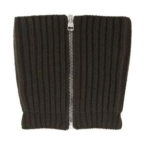 Шарфы Alexander McQueen Wool And Cashmere Zip Scarf 'Хаки'
