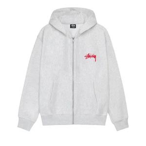 Толстовки на молнии Stussy Skate Tough Zip Hoodie 'Ash Heather'