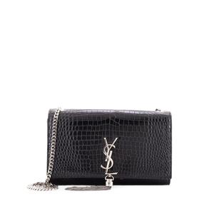 Сумка через плечо Classic Monogram Tassel Crocodile Embossed Leather Medium