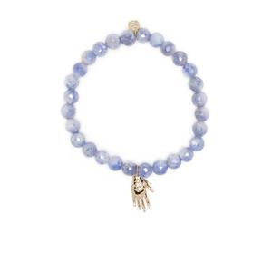 Браслет из желтого золота с лунным камнем и бриллиантами