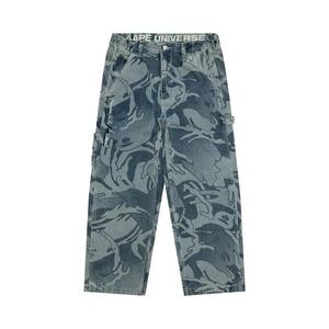 Джинсы AAPE AAPEUNVS Unvs Camo Jeans 'Blue/Yellow'