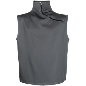 Жилет из вирджинской шерсти с высоким воротником