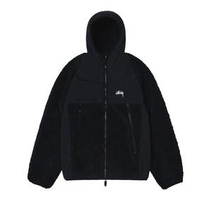 Куртки Stussy Sherpa Paneled Hooded Jacket 'Black'