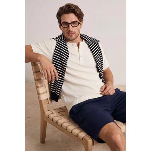 Темно-синие драпированные вязаные шорты и бермуды Regular Fit Tmnss26Sr00037