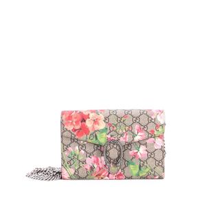 Маленькая сумка через плечо Dionysus Chain Wallet Blooms Print GG Coated Canvas