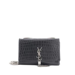 Сумка через плечо Classic Monogram Tassel Crocodile Embossed Leather Medium