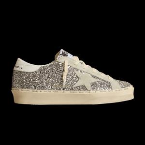 Кроссовки Golden Goose Wmns Hi Star 'Серебристый ледяной серый глиттер'
