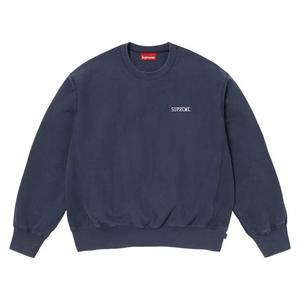 Свитшоты Supreme Washed Crewneck 'Navy'