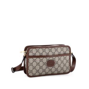Сумка через плечо Interlocking G Patch Camera Bag GG Coated Canvas Mini