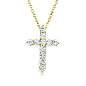 Колье Mini Cross с бриллиантами