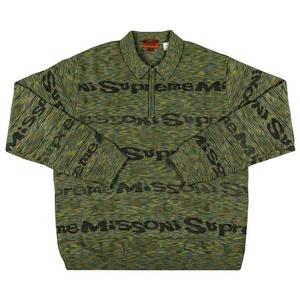 Поло Supreme x Missoni Zip Long-Sleeve Polo 'Лайм'