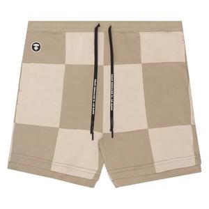 AAPE Moonface Check Sweat Shorts 'Бежевый'
