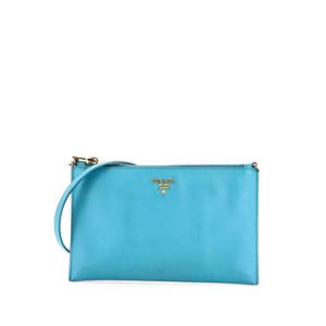 Клатч Zip Flat Shoulder Bag Saffiano Leather Small