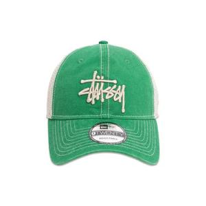 Кепки-дальнобойщики Stussy New Era 9twenty Washed Basic Trucker 'Зеленый'
