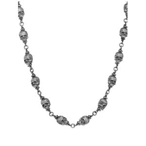 Серебряное колье Memento Mori Skull Rosary (9 мм)