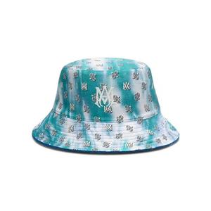 Панамы Amiri Micro Paisley Tie Dye Silk Reversible Bucket Hat 'Аква'